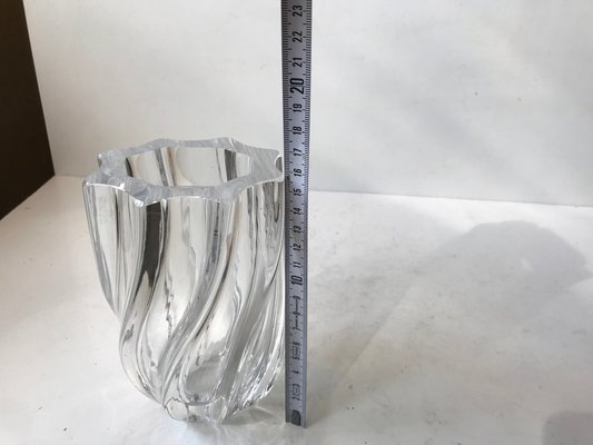 Twisted Art Glass Vase by Anna Ehrner for Kosta Boda, 1980s-LCR-965146