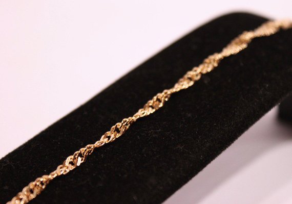 Twisted Bracelet in 14 kt Gold-UY-695893