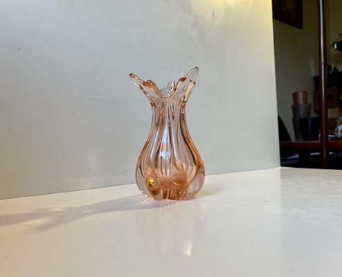 Twisted Vase in Pink Murano Glass from Seguso, 1960s-LCR-1017411