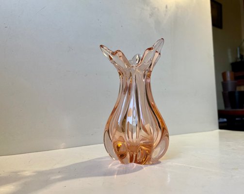 Twisted Vase in Pink Murano Glass from Seguso, 1960s-LCR-1017411