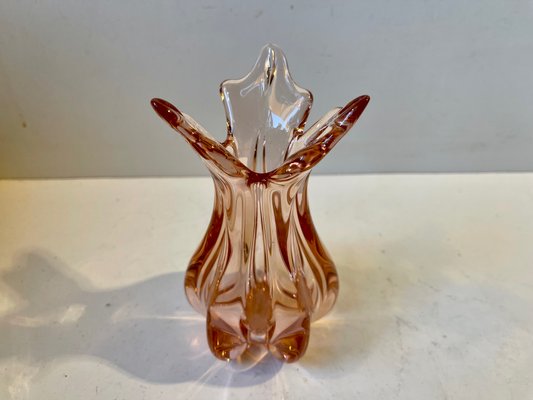 Twisted Vase in Pink Murano Glass from Seguso, 1960s-LCR-1017411