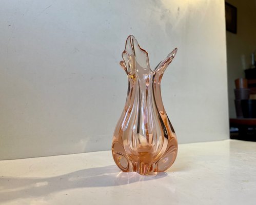 Twisted Vase in Pink Murano Glass from Seguso, 1960s-LCR-1017411