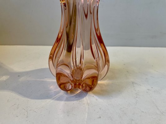 Twisted Vase in Pink Murano Glass from Seguso, 1960s-LCR-1017411