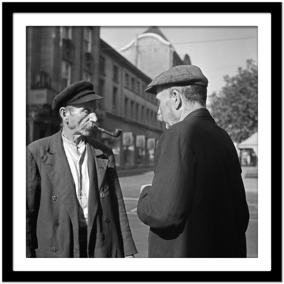 Two Elder Men Having a Chat at Dusseldorf, Germany 1937