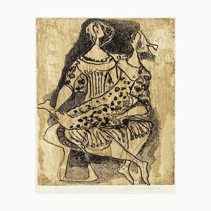 Two Figures - Original Etching by Luciano Minguzzi - Late 20th Century Late 20th Century-ZCI-762072