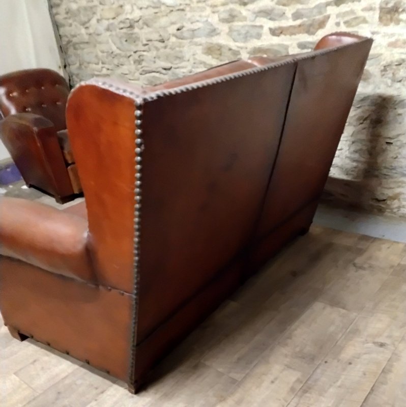 Two-Seater Club Sofa with Wings, 1950s