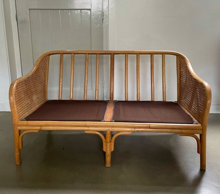 Two-Seater Sofa in Bamboo and Cane, 1960s-IVH-2018218