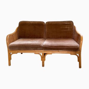 Two-Seater Sofa in Bamboo and Cane, 1960s-IVH-2018218