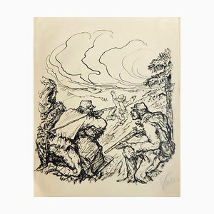 Two Soldiers - Original Lithograph by A. Kubin - 1933 1933-ZCI-757560