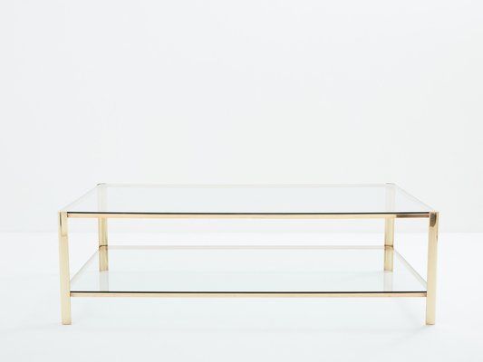 Two-Tier Bronze Coffee Table by J.T. Lepelletier for Broncz, 1960s-YJA-1787857