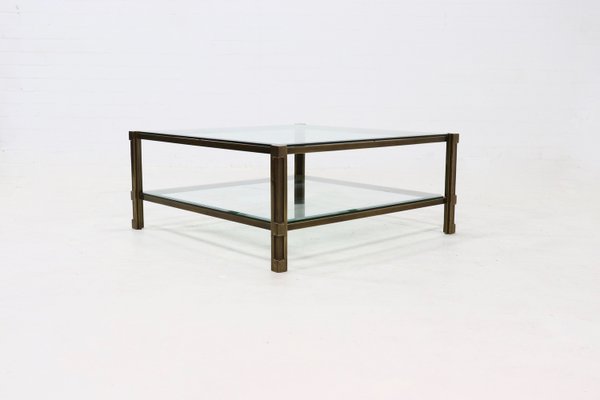 Two Tier Cast Brass Coffee Table, 1970s-VV-2033172