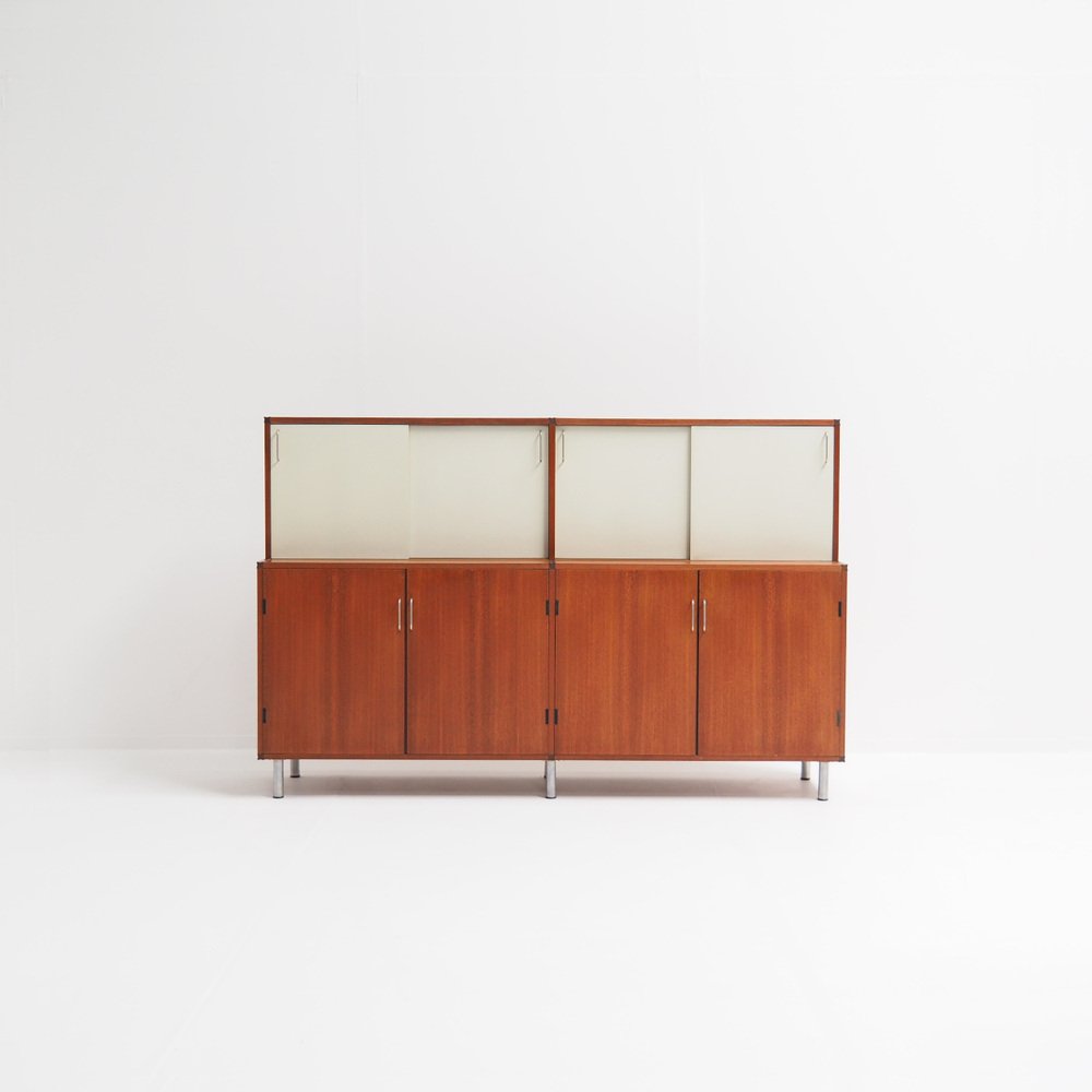 Two Tiered Cabinet with Sliding Doors by Cees Braakman for Pastoe, 1960s