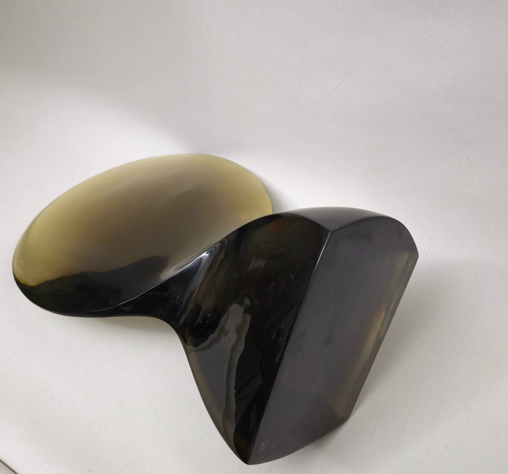 Two-Tone Abstract Sculpture, 1980s, Resin