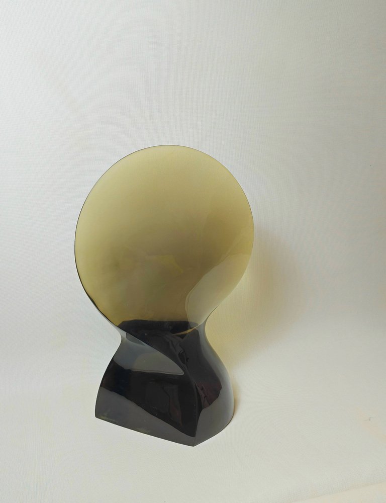 Two-Tone Abstract Sculpture, 1980s, Resin