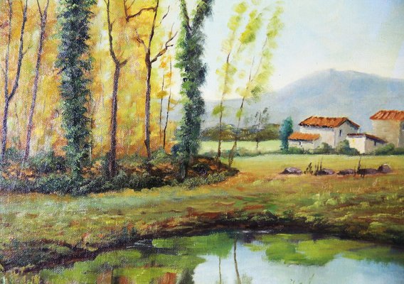 Typical Spanish Landscape, 20th Century, Oil on Canvas, Framed-ZYI-1332118