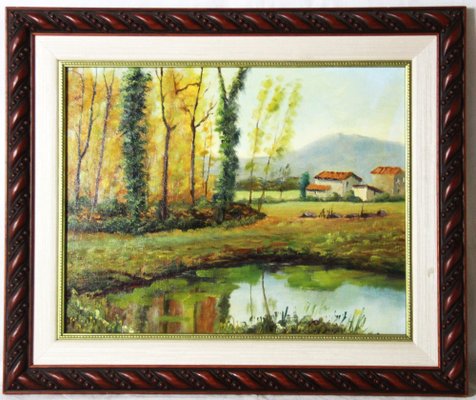 Typical Spanish Landscape, 20th Century, Oil on Canvas, Framed-ZYI-1332118