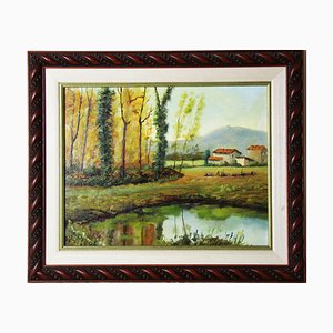 Typical Spanish Landscape, 20th Century, Oil on Canvas, Framed-ZYI-1332118