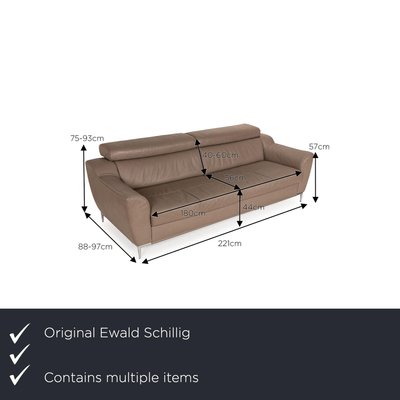 Tyra Leather Sofas from Ewald Schillig, Set of 2-RQW-2028474