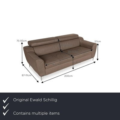 Tyra Leather Sofas from Ewald Schillig, Set of 2-RQW-2028474