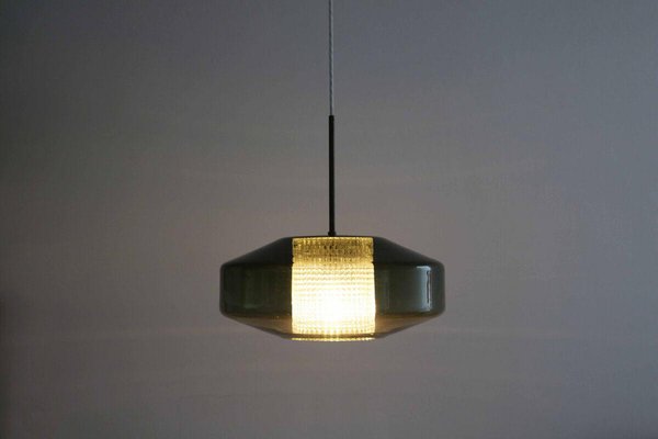 UFO Pendant Lamp in Crystal and Brass by Carl Fagerlund for Orrefors, 1960s-FJP-1774996