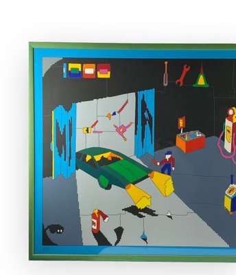 Ugo Nespolo, Garage, 1980s, Serigraph-TXN-1764658