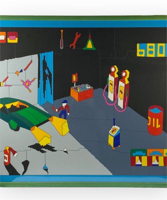 Ugo Nespolo, Garage, 1980s, Serigraph-TXN-1764658