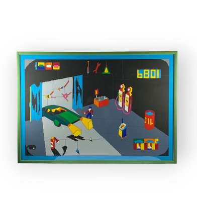 Ugo Nespolo, Garage, 1980s, Serigraph-TXN-1764658