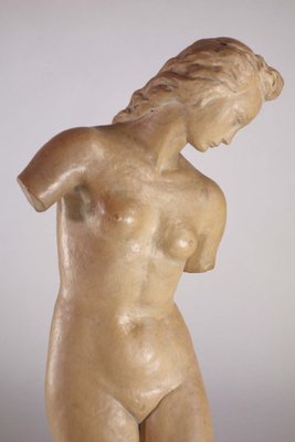 Ugo Zaccagnini, Art Deco Sculpture of Nude Woman, 1930s, Earthenware-KGD-2043559