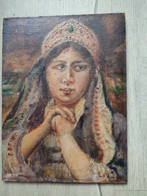 Ukrainian Girl, 1910, Oil on Panel, Framed-CAQ-1787782