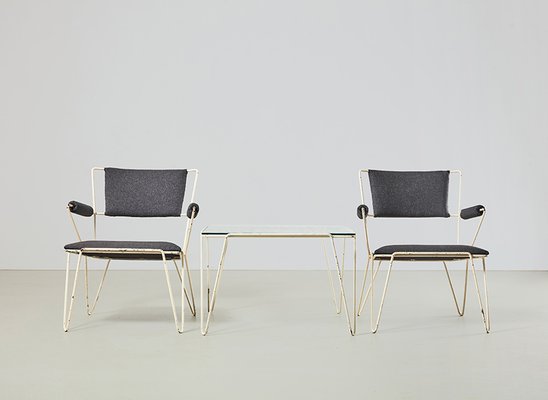 Ultra Lounge Chairs & Coffee Table by Bueno De Mesquita for Spurs / Goed Wonen, 1950s, Set of 3-BPT-1784523