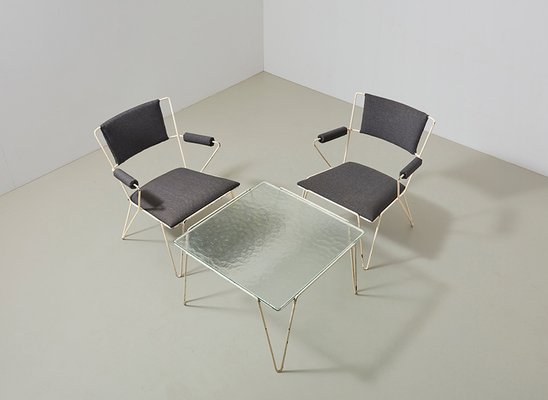 Ultra Lounge Chairs & Coffee Table by Bueno De Mesquita for Spurs / Goed Wonen, 1950s, Set of 3-BPT-1784523