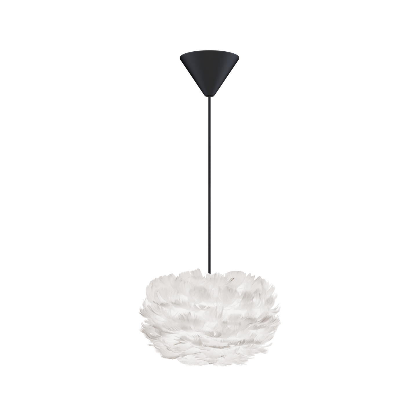 Eos Pendant Lamp Micro by UMAGE #White with Cone Rosette In Black