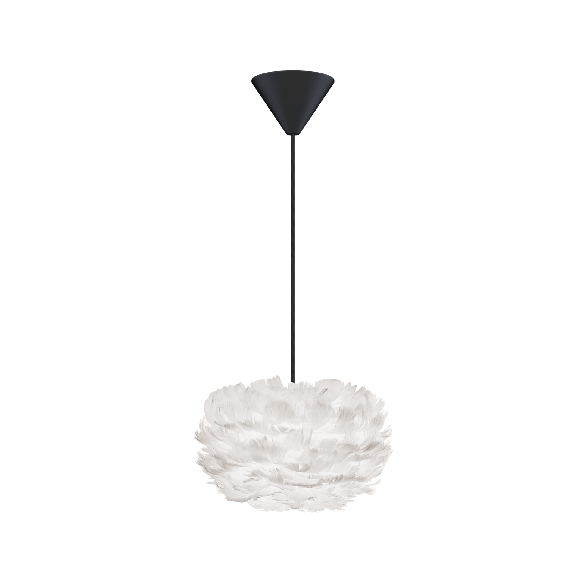 Eos Pendant Lamp Micro by UMAGE #White with Cone Rosette In Black