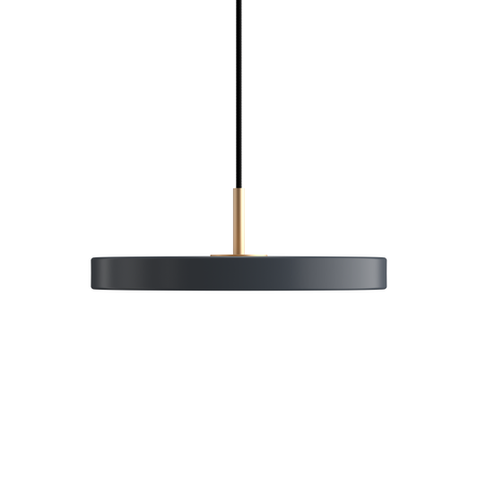 Asteria Mini Pendant Lamp with Brass Top by UMAGE #Grey