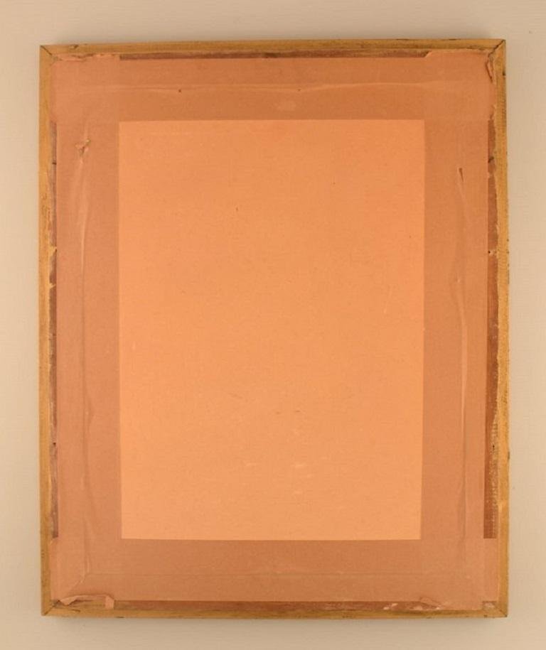 Umar Tell, Abstract Composition, 1960s or 1970s, Mixed Media on Paper, Framed