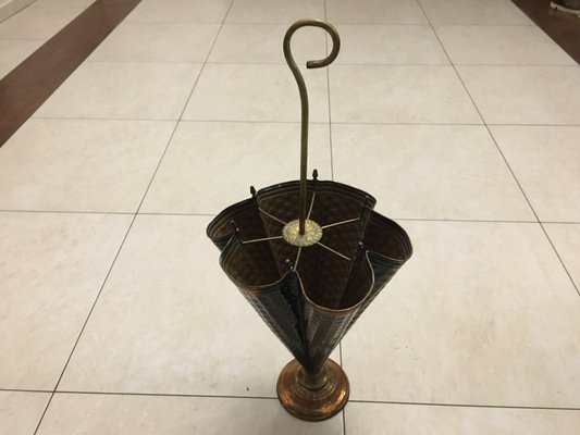 Umbrella Stand in Brass and Copper, 1970s-WQQ-929131