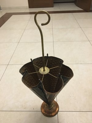 Umbrella Stand in Brass and Copper, 1970s-WQQ-929131