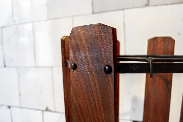 Umbrella Stand in Iron and Wood, 1950s-VCV-982652