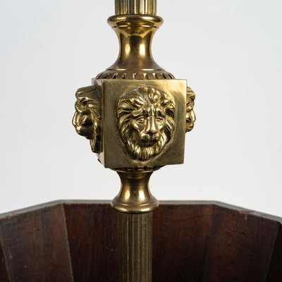 Umbrella Stand in Wood and Gilt Brass-WFS-2026623