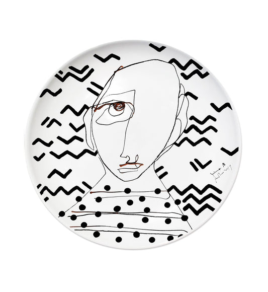 Underworld V Ceramic Plate by Vincenzo D’Alba for Kiasmo