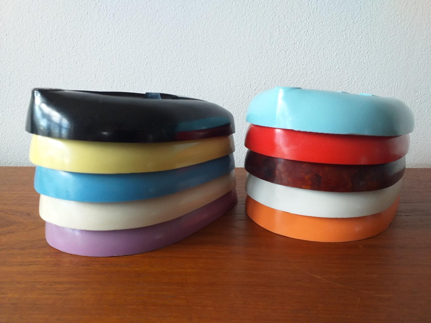 Unique Colored Bakelite Ashtrays from Škoda Car Manufacturer, 1959, Set of 10