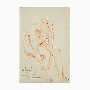 Unknown, Anatomical Study, Oil Pastel Drawing on Paper, 1946-ZCI-1775632