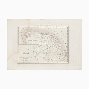 Unknown, Ancient Map of Guyane, Etching, 19th Century-ZCI-874846