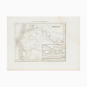 Unknown, Ancient Map of Senegal, Etching, 19th Century-ZCI-874842