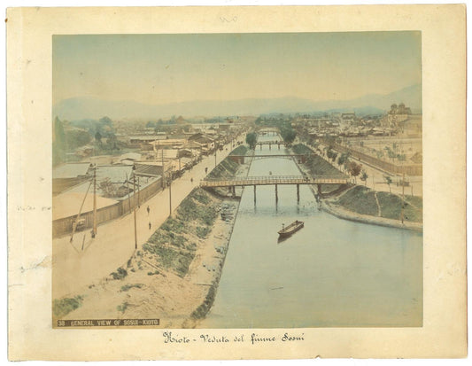 Unknown, Ancient View of Kyoto, Sosui River, Album Print, 1880s-1890s