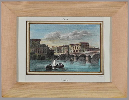 Unknown, Ancient View of Turin, Lithograph, Mid 19th Century-ZCI-1759155