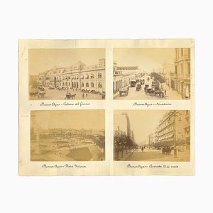 Unknown, Ancient Views of Buenos Aires, Argentina, Vintage Photos, 1880s, Set of 4-ZCI-911957