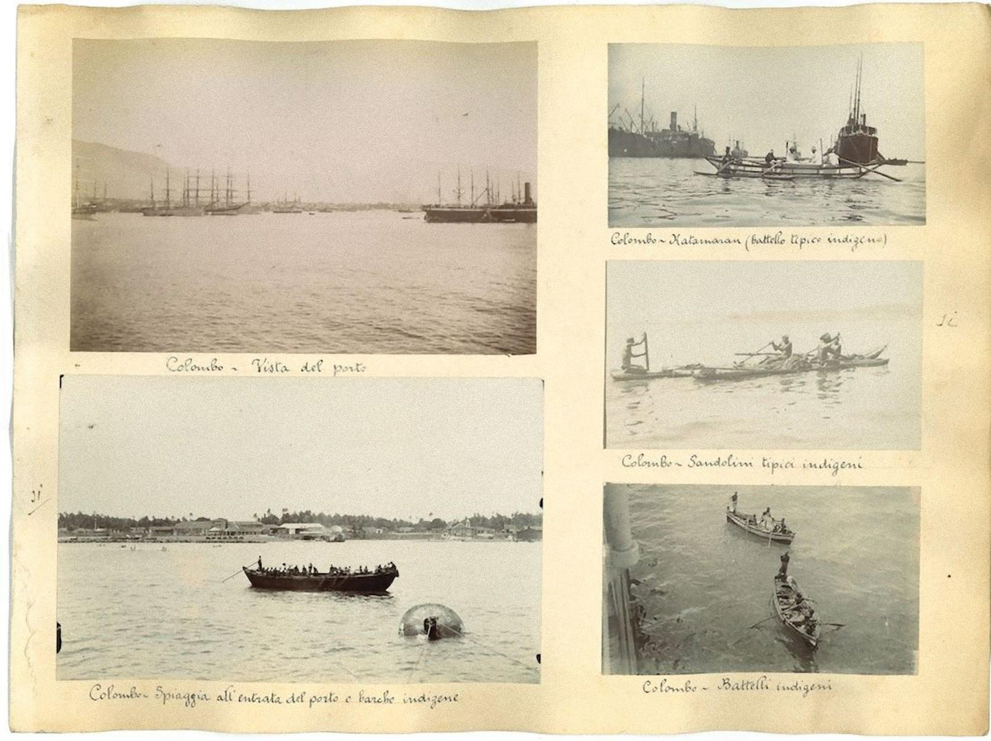 Unknown, Ancient Views of Colombo, Albumen Prints, 1880s/90s, Set of 6