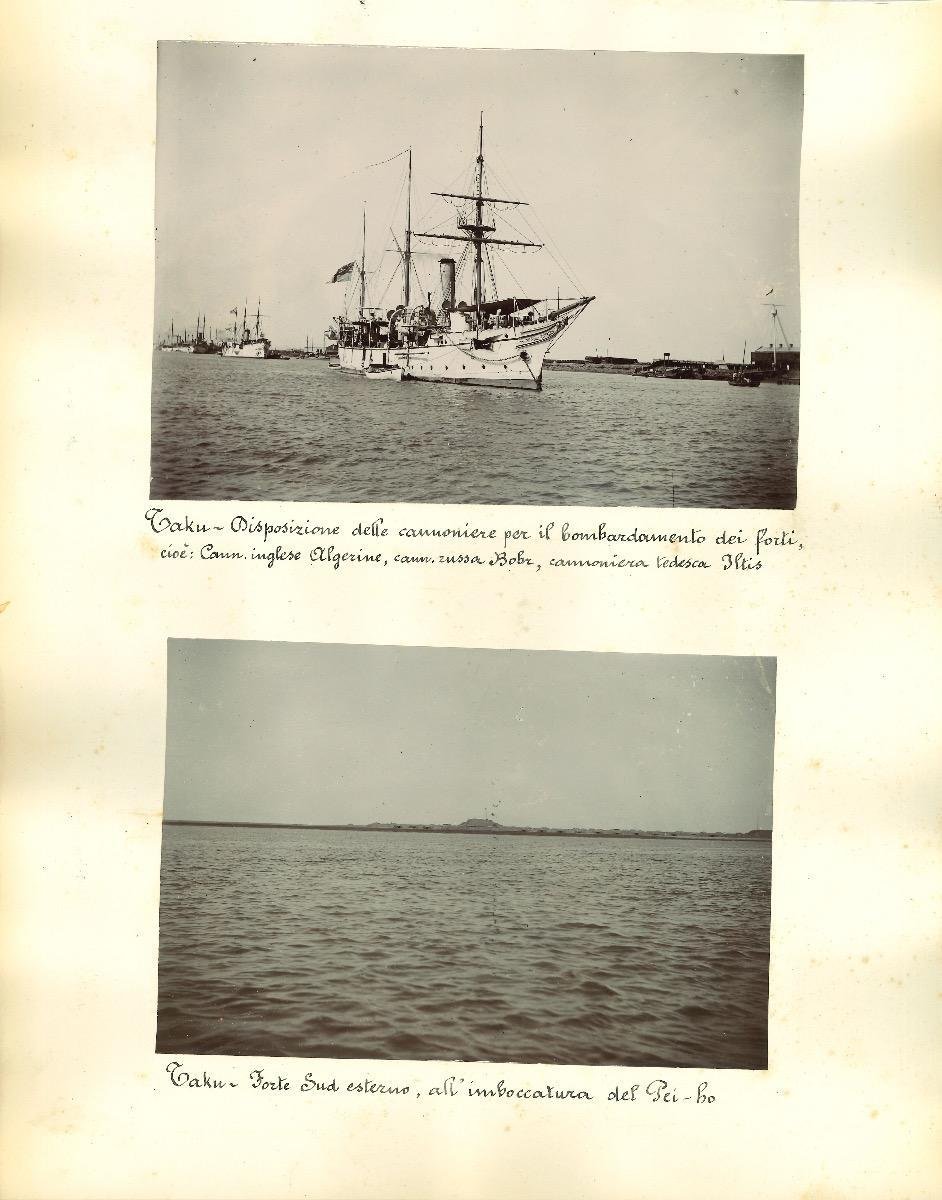 Unknown, Ancient Views of Taku Forts, Albumen Prints, 1890s, Set of 4