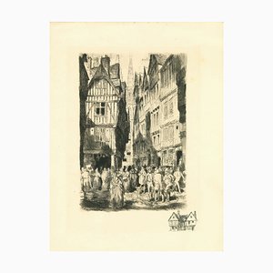 Unknown , Antwerp , Original Etching , Early 20th Century-ZCI-801245